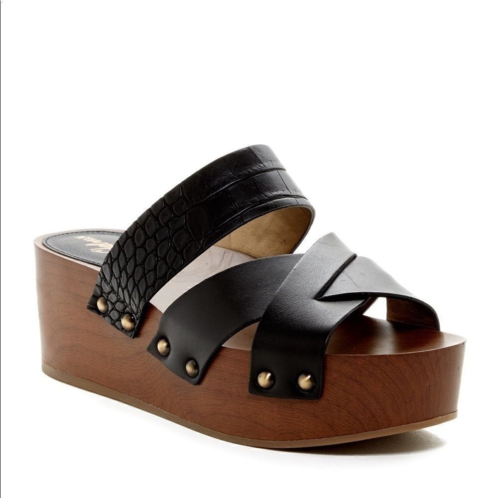 Sam Edelman Bane Platform Sandals Leather Straps